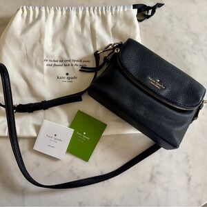 Kate Spade Black Pebbled Leather Crossbody Bag